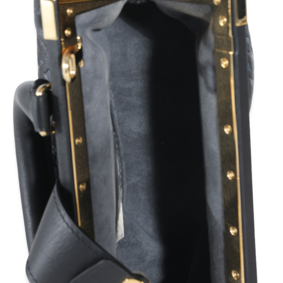 Louis Vuitton Black Embossed Calfskin Nanogram Clutch - Picture 6 of 8